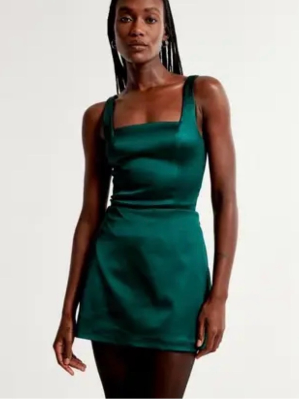 Abercrombie & Fitch Emerald Satin Mini Skirt